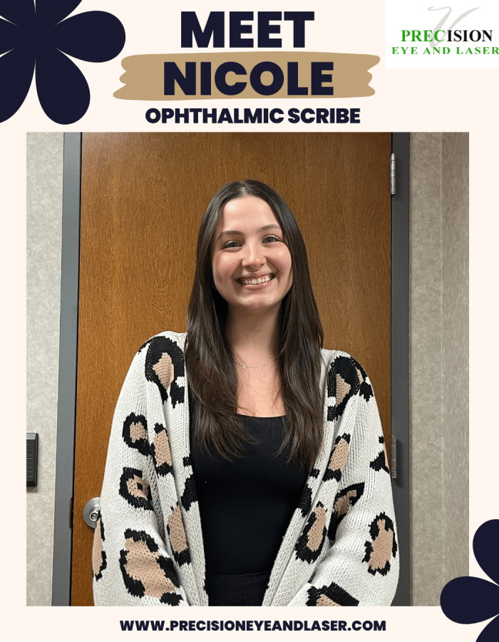 We are thrilled to introduce one of the newest members of our Precision Eye and Laser family—Nicole!Nicole is a kind, compassionate soul with a heart of gold, and we are so fortunate to have her join our team. From her warm smile to her caring nature, she brings an energy to the office that makes everyone feel welcomed and at ease.Her dedication to providing excellent care and her genuine love for helping others make her the perfect fit for our practice. We truly believe that with Nicole on board, we are even more prepared to offer the best care possible for all of our amazing patients.We can’t wait to see the impact Nicole will have on our team and on the lives of those we serve. We are so excited about what the future holds with her by our side!Welcome to the family, Nicole—we are so happy you’re here!