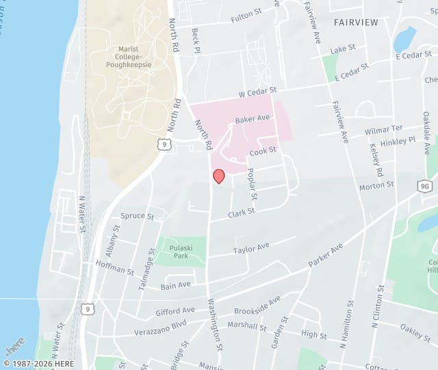 Location Map: 207 Washington Street, Suite 204 Poughkeepsie, New York 12601